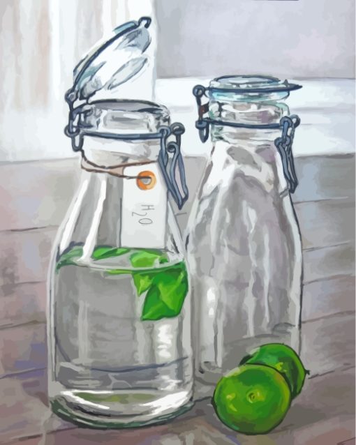 Glass Bottles Paint By Numbers