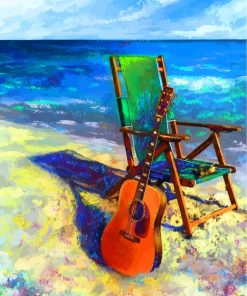 Guitar And Beach Chair Paint By Numbers