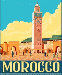 Hassan II Mosque Casablanca Paint By Numbers