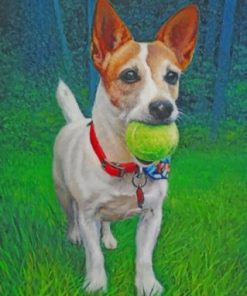 Jack Russell Carrying A Ball paint by numbers