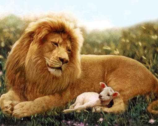 Lion And Lamb Paint By Numbers