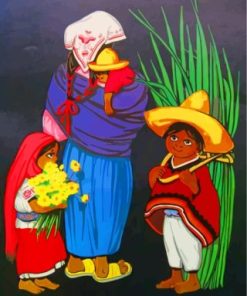 Mexican Family paint by numbers