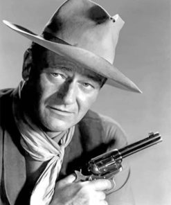 Monochrome John Wayne Paint By Numbers