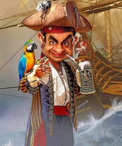 Mr Bean Pirate Paint By Numbers