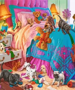 naughty puppies Paint By Numbers