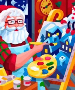 The Painter Santa paint by numbers