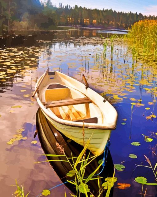 Small Fishing Boat Paint By Numbers