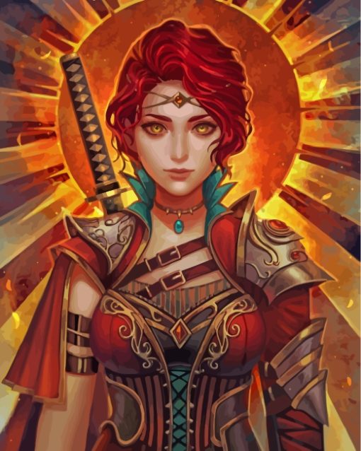 Steampunk Fire Girl Paint By Numbers