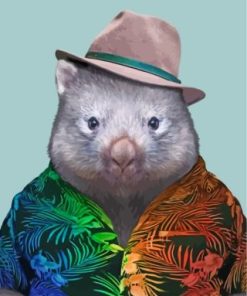 Stylish Wombat paint by numbers