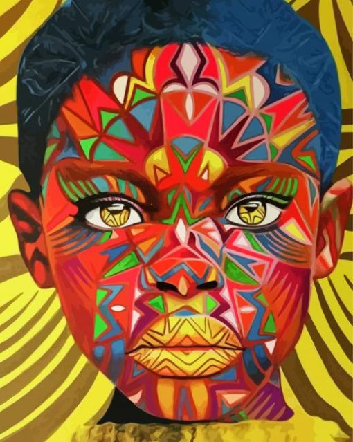 Trippy Black Boy Paint By Numbers
