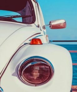 White VW Car Paint By Numbers