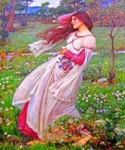 Windflowers William Waterhouse paint by numbers