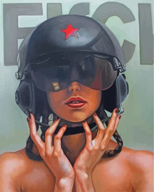Woman With Helmet Paint By Numbers