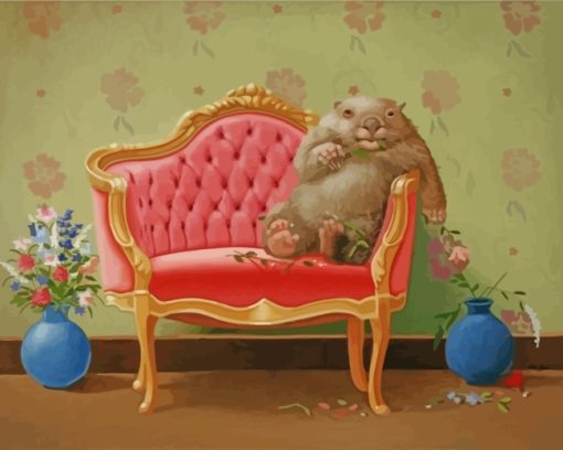 Wombat Chilling Paint By Numbers