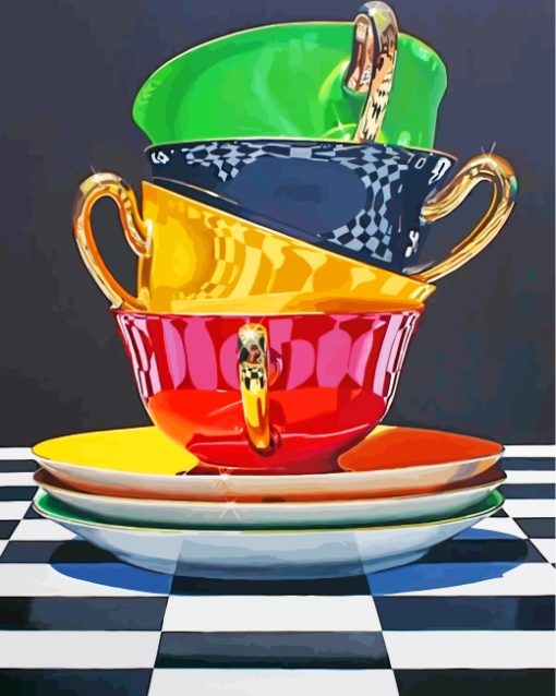 Aesthetic Teacups Paint By Numbers