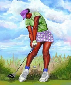 African Golf Player Paint By Numbers