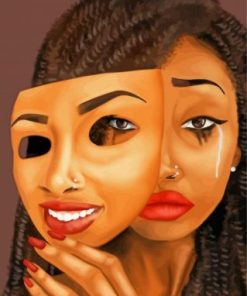 African Woman Crying paint by numbers