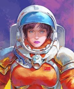 Astronaut Girl paint By Numbers