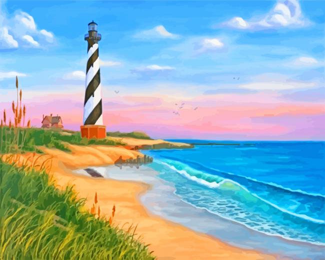 Cape Hatteras Seascape Paint By Numbers