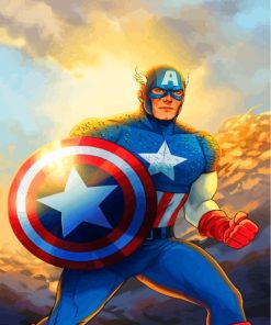 Captain America Paint By Numbers