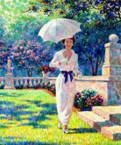 Classy Lady In Garden Paint By Numbers