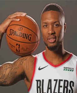 Damian Lillard Blazers Player Paint By Numbers