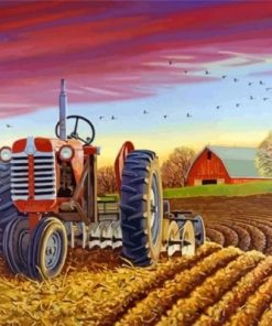 Farm Tractor Paint By Numbers