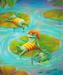 Frogs On Lily Pad Paint By Numbers