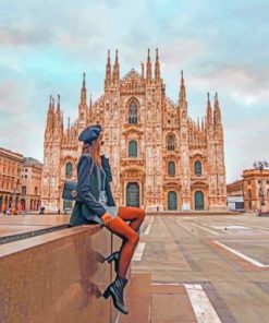 Girl In Duomo Milano Paint By Numbers