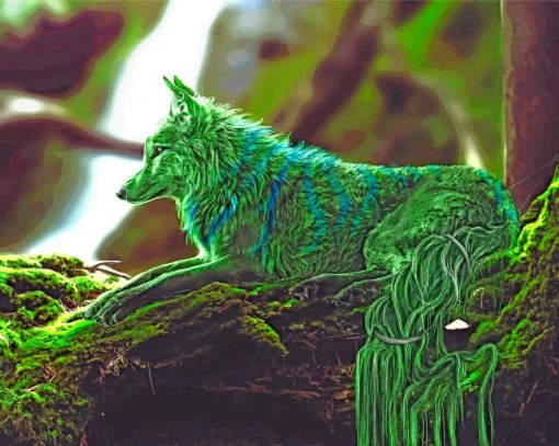 Green Fox Paint By Numbers