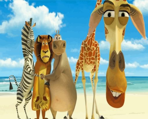 Madagascar Animation Paint By Numbers