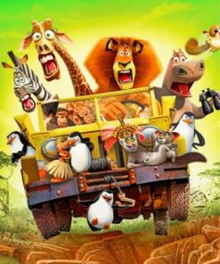 Madagascar Movie paint by numbers