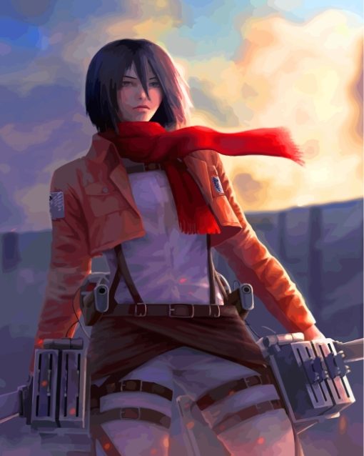 Mikasa Ackerman Paint By Numbers