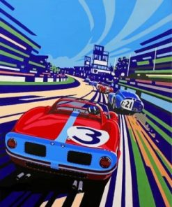 Illustration Race Car Paint By Numbers