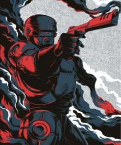 Illustration Robocop Paint By Numbers