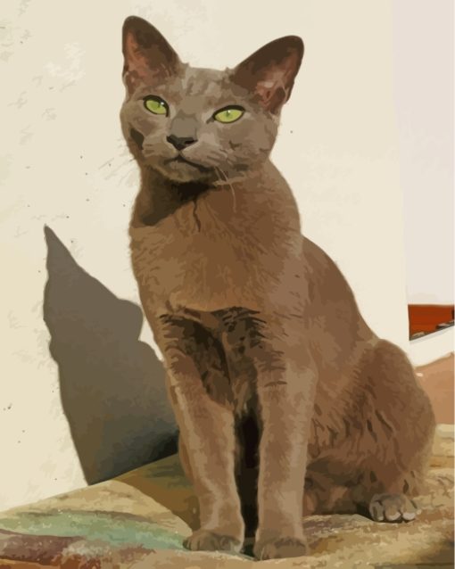 Russian Blue Cat Paint By Numbers