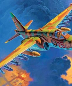 Sukhoi Su 25 Aircraft Paint by numbers