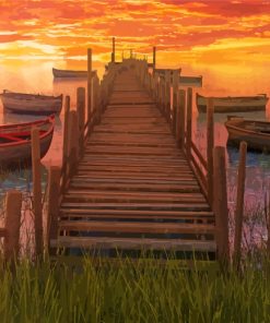 Sunset Dock Paint By Numbers