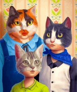 The Cats Family Paint by Number