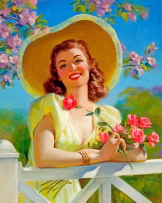 Vintage Lady Paint By Numbers