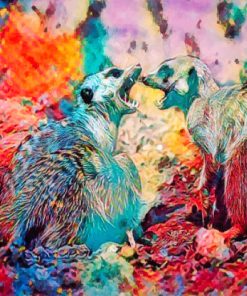 Abstract Meerkats Paint By Numbers