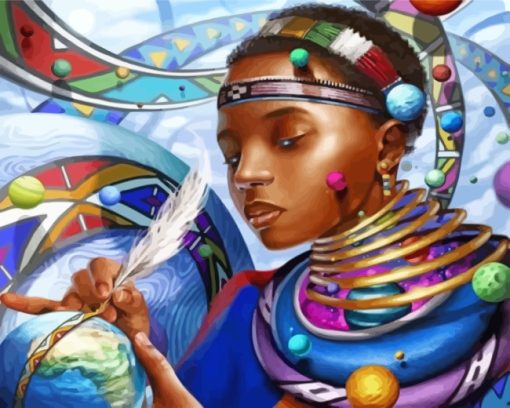 Aesthetic Black Woman Paint By Numbers