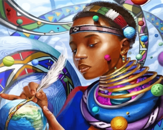 Aesthetic Black Woman Paint By Numbers