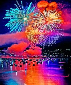 Aesthetic Fireworks Paint By Numbers