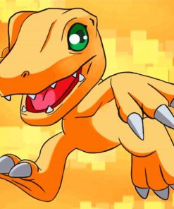 Agumon Digimon Anime Paint By Numbers