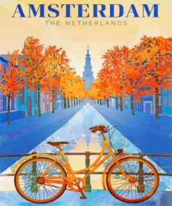 Illustration Netherlands Poster Paint By Numbers