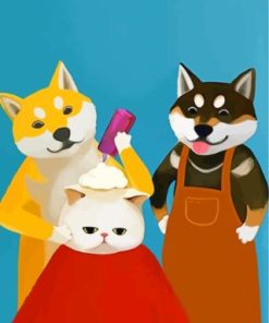 Shiba Ina Barber Paint By Numbers