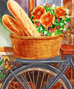 Bicycle And Basket Paint By Numbers