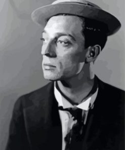 Monochrome Buster Keaton Paint By Numbers