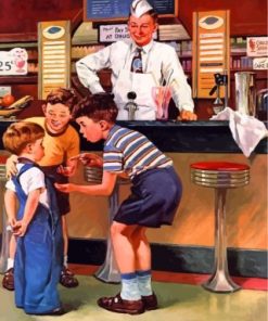 Fifty Fifty Norman Rockwell Paint By Numbers